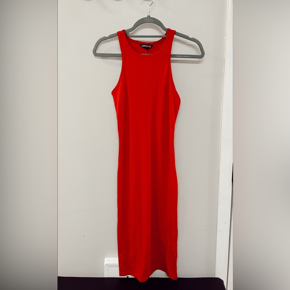 Red MIDI dress